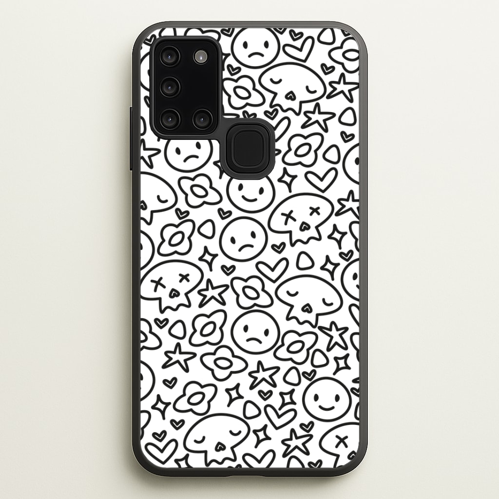 White Skulls - Skate Aesthetic Phone Case