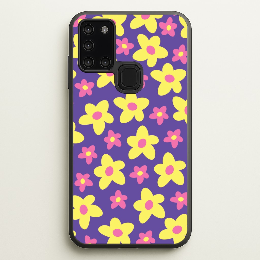 Purple Abstract Floral Pattern Phone Case
