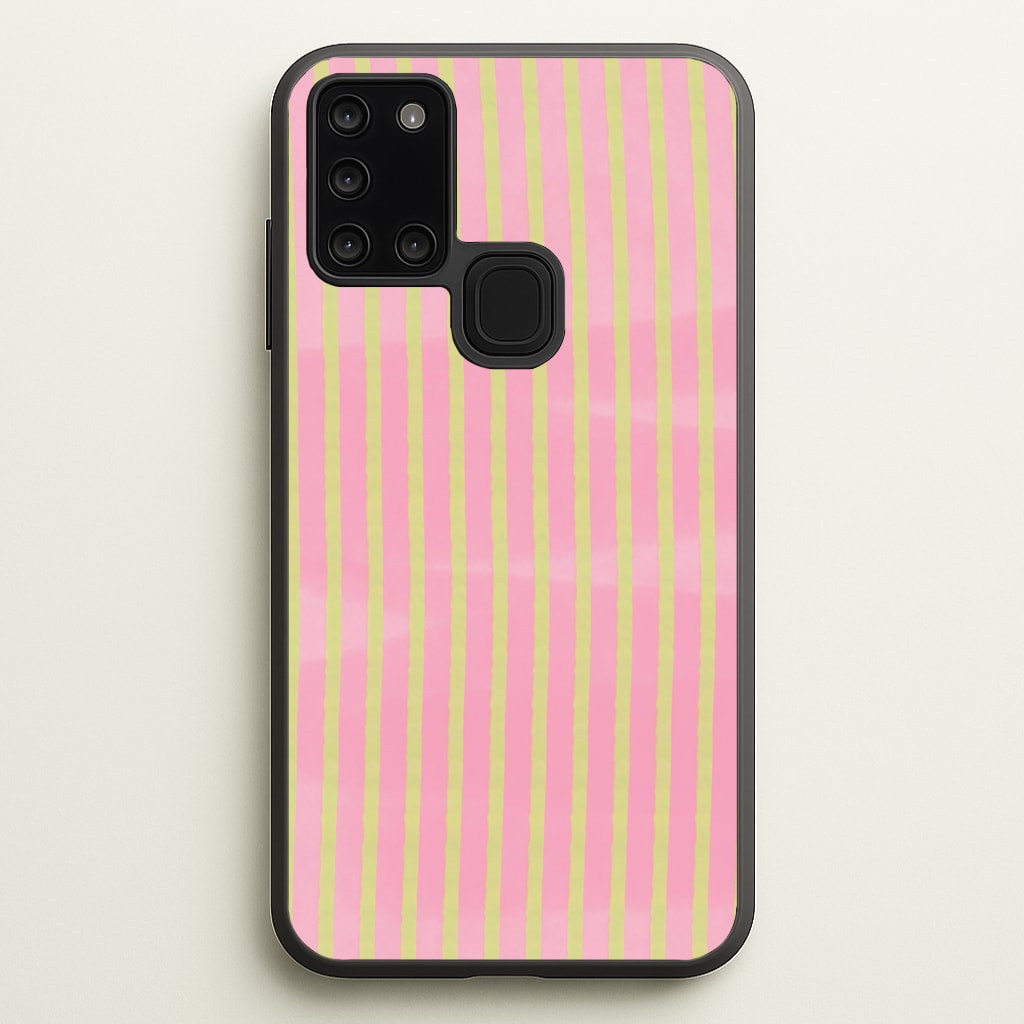 Pink Meadow Stripes Phone Case