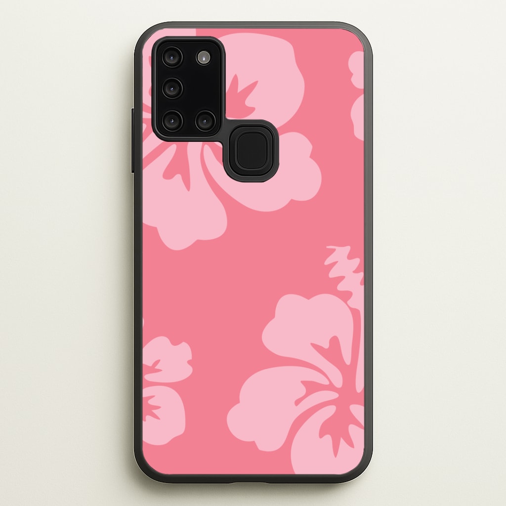 Pink Hawaiian Flowers Pattern Phone Case - Galaxy A21s / Standard