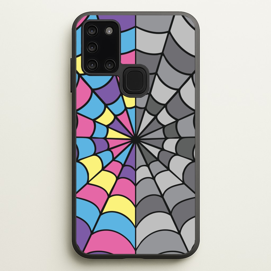 Colourful And Gray Spiderweb Phone Case