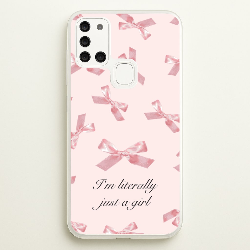 I'm Literally Just A Girl Bows Pattern Phone Case