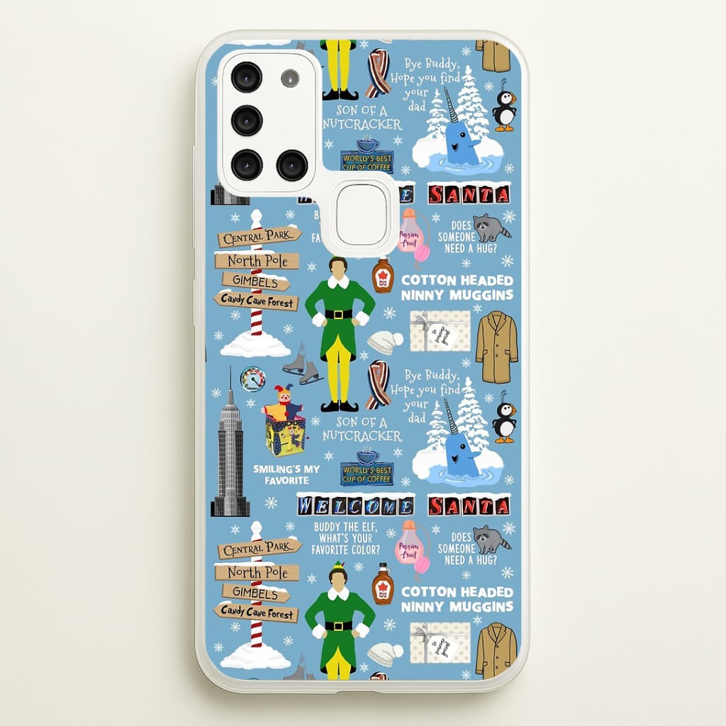 Blue Buddy The Elf Pattern Phone Case