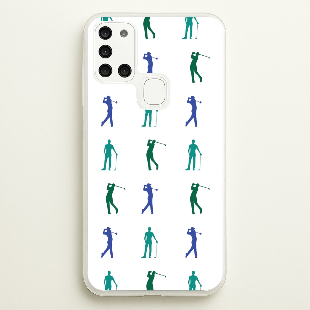 Golfer Silhouettes Pattern Phone Case