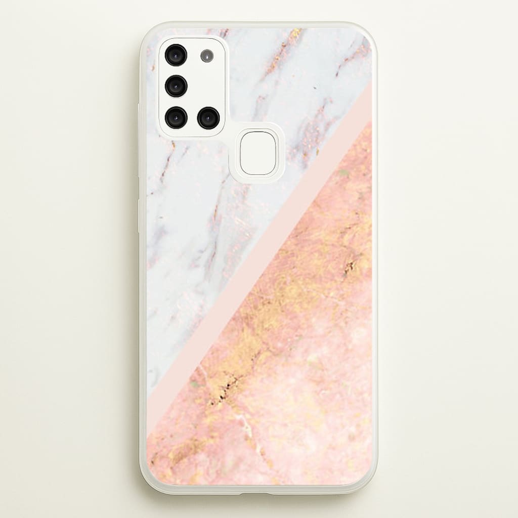 Marble and Rose Gold Phone Case