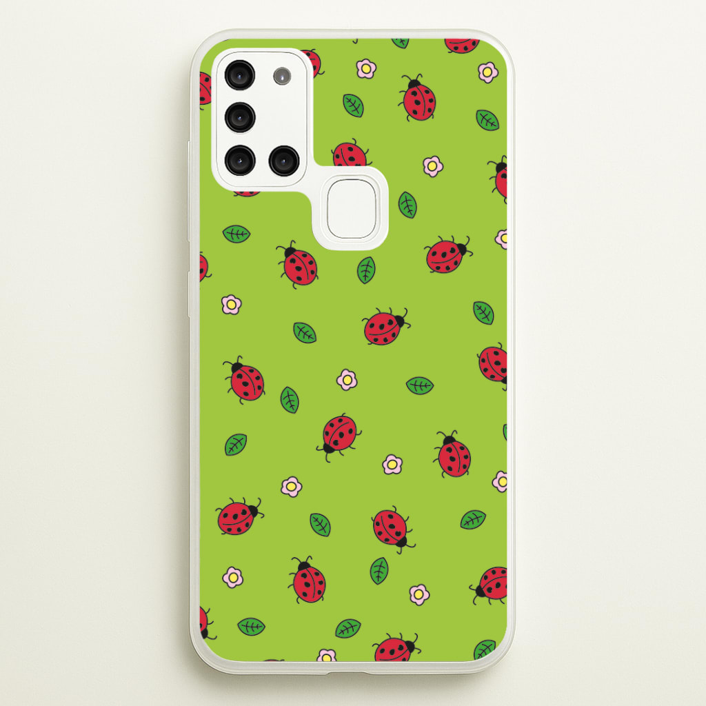 Ladybugs And Flowers - Spring Patterns Phone Case