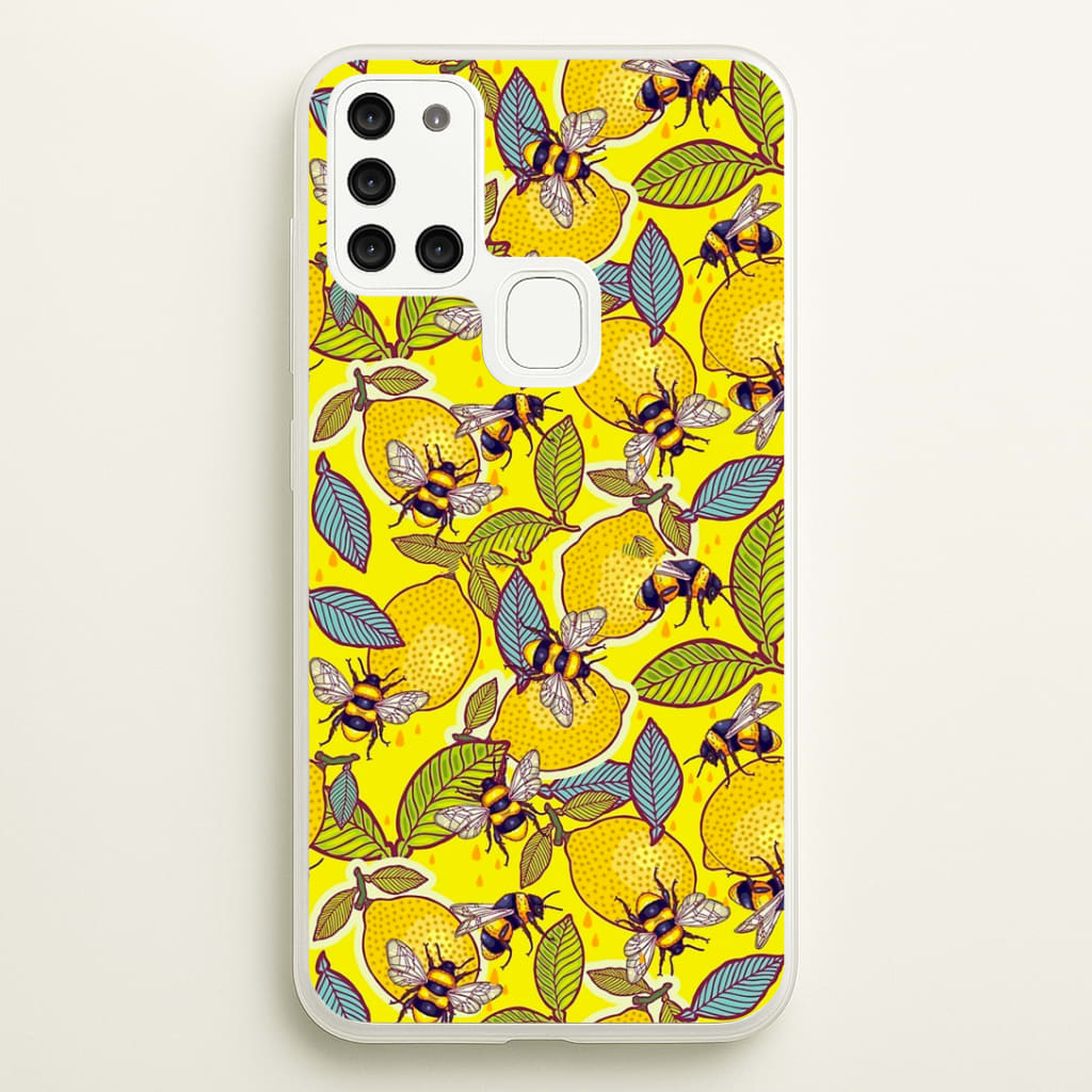 Yellow Lemon and Bee Phone Case