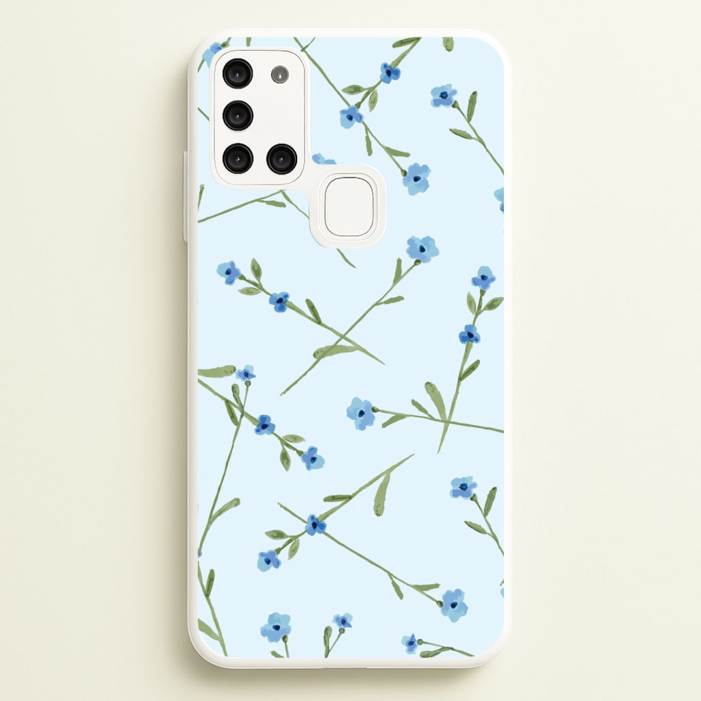 Baby Blue Floral Pattern Phone Case