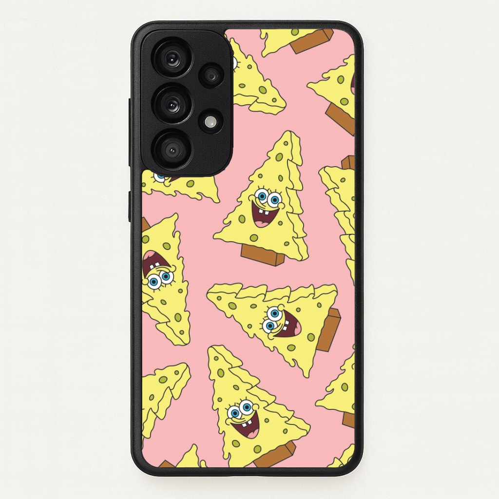Christmas Tree Cartoon Sponge Pattern Phone Case