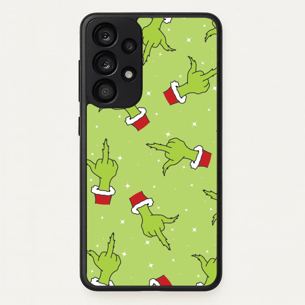 Green Middle Finger Christmas Pattern Phone Case