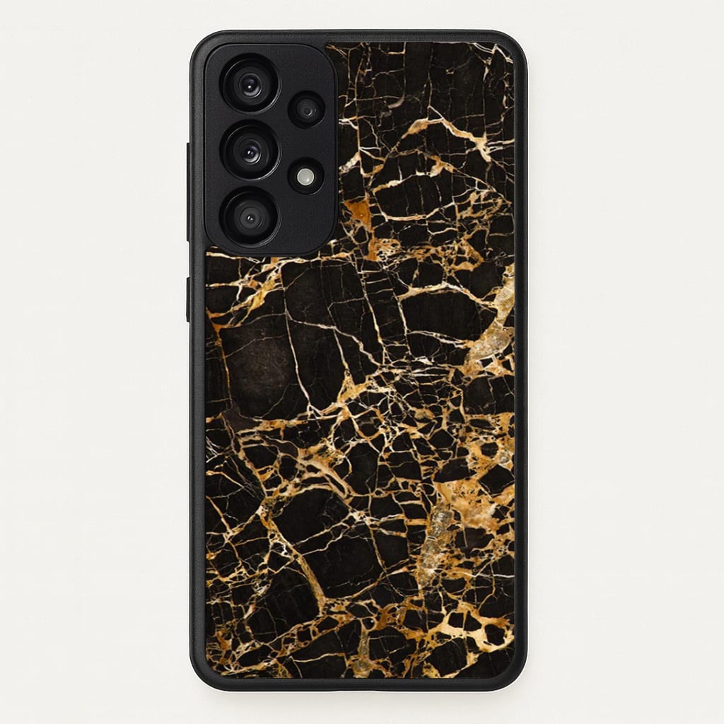 Black & Gold Marble Pattern Phone Case