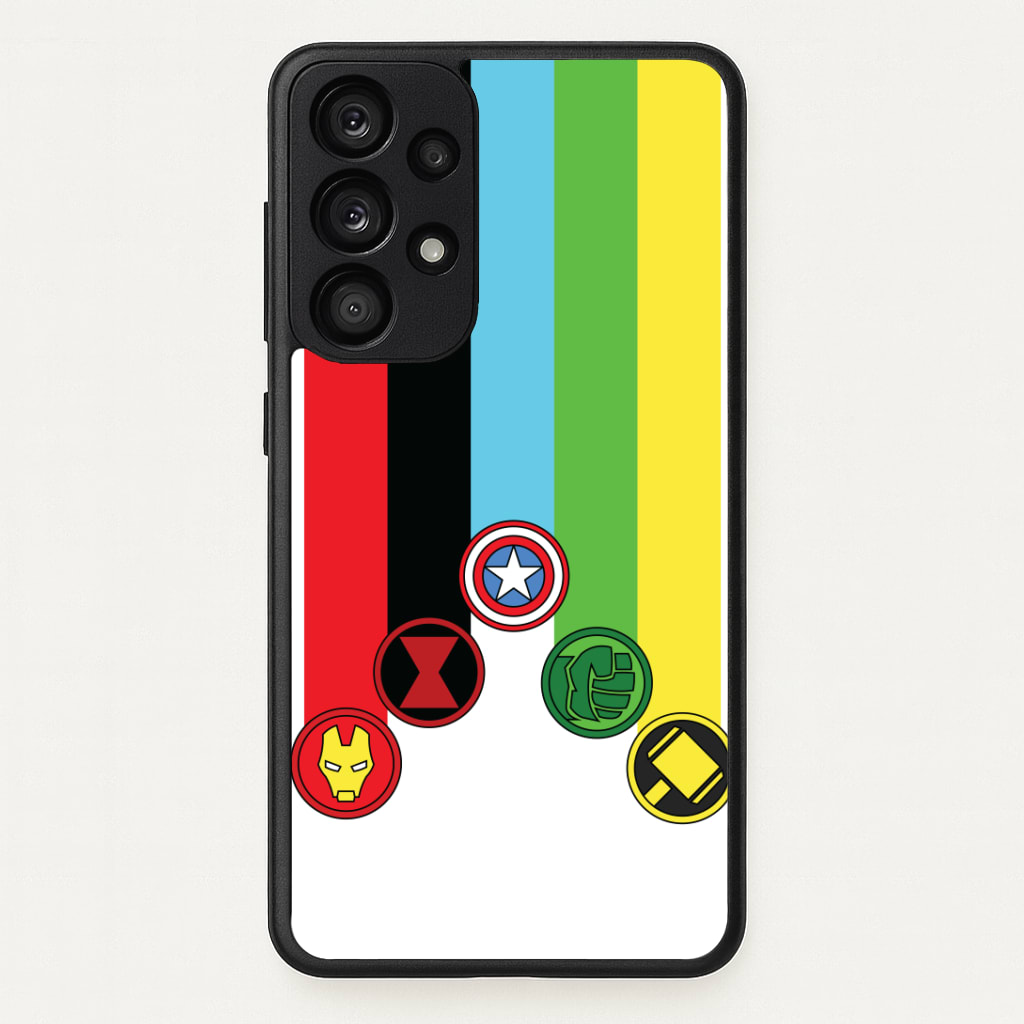 Superhero Team Colourful Symbols Phone Case