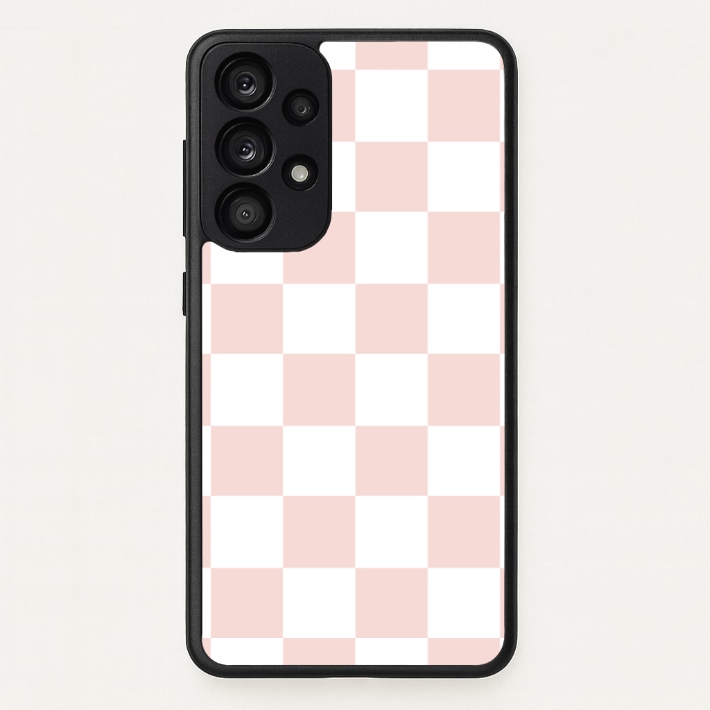 Pink And White Checkers Phone Case