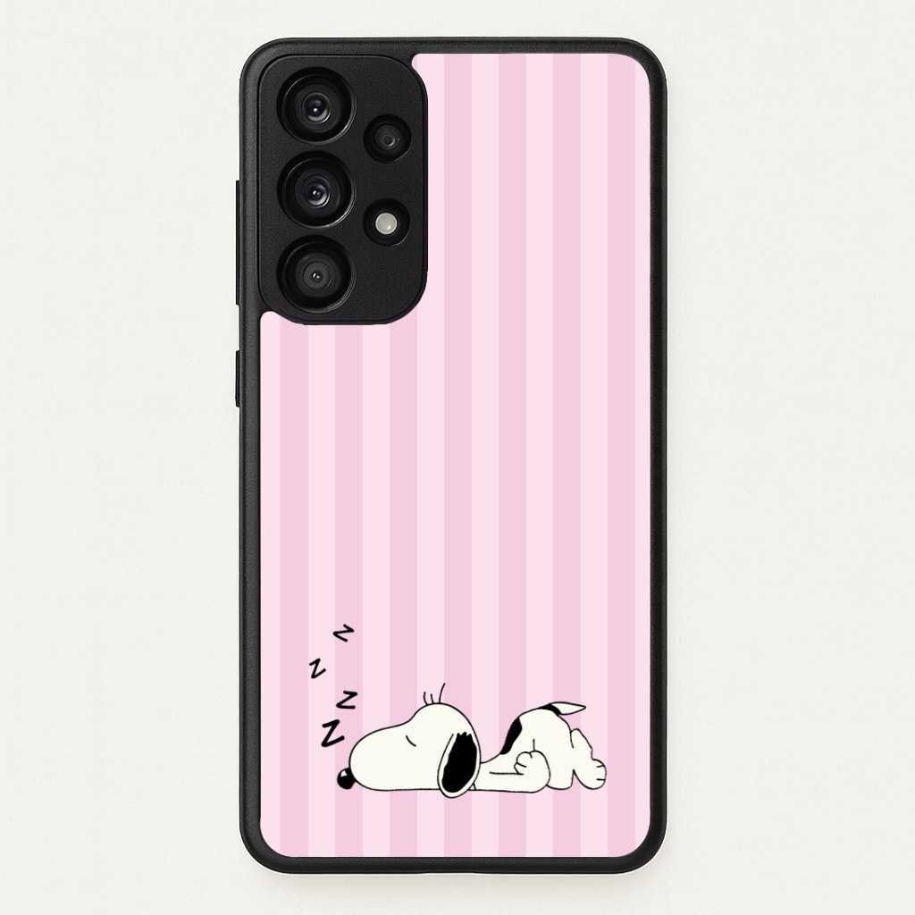 Pastel Stripes Cartoon Beagle Phone Case