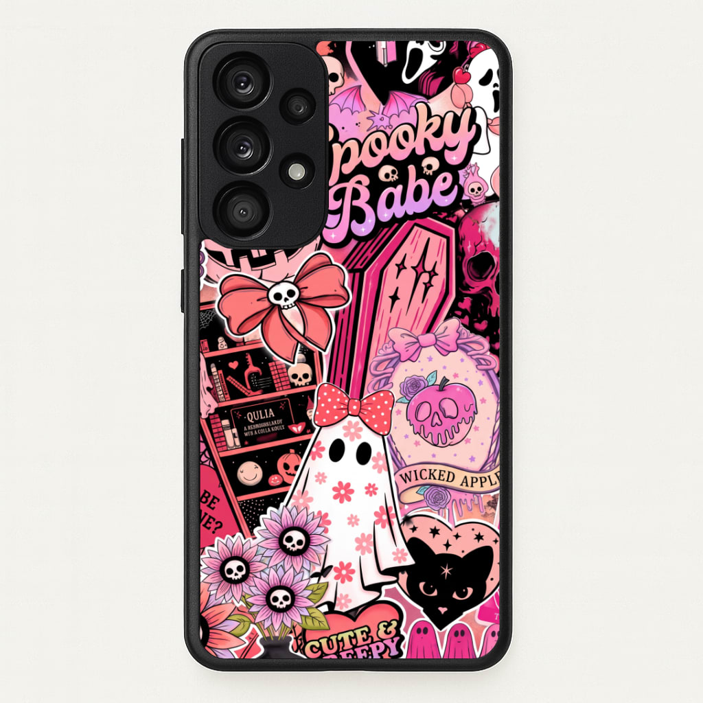 Spooky Babe Sticker Collage Phone Case