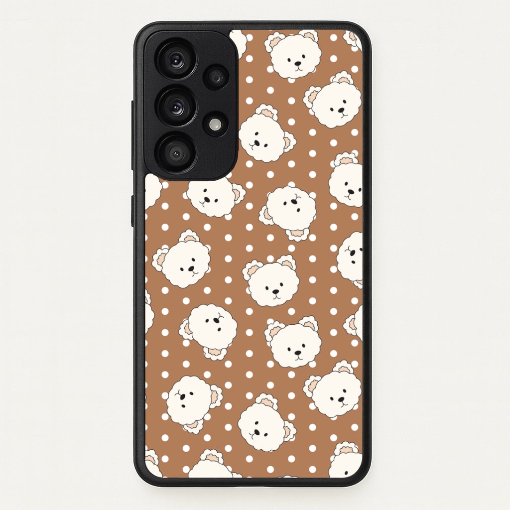 Cream Teddy Bears And Dots Pattern 2 Phone Case
