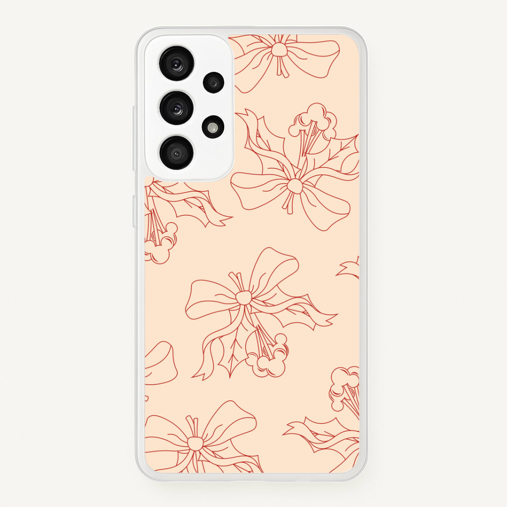Cartoon Mouse Holly Pattern Phone Case