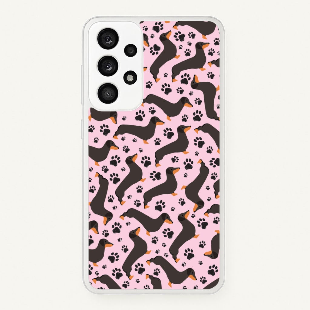Dachschunds And Paws Pattern Phone Case