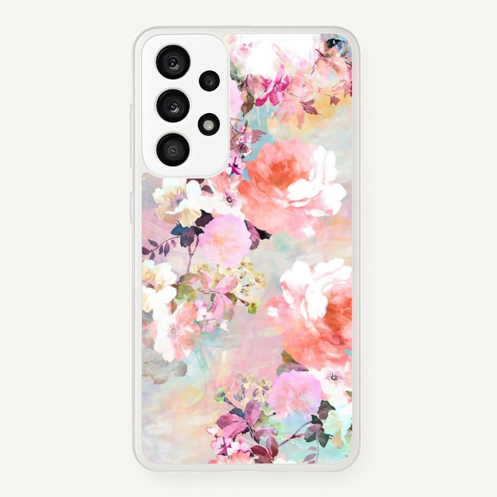 Pastel Pink Floral Pattern Phone Case