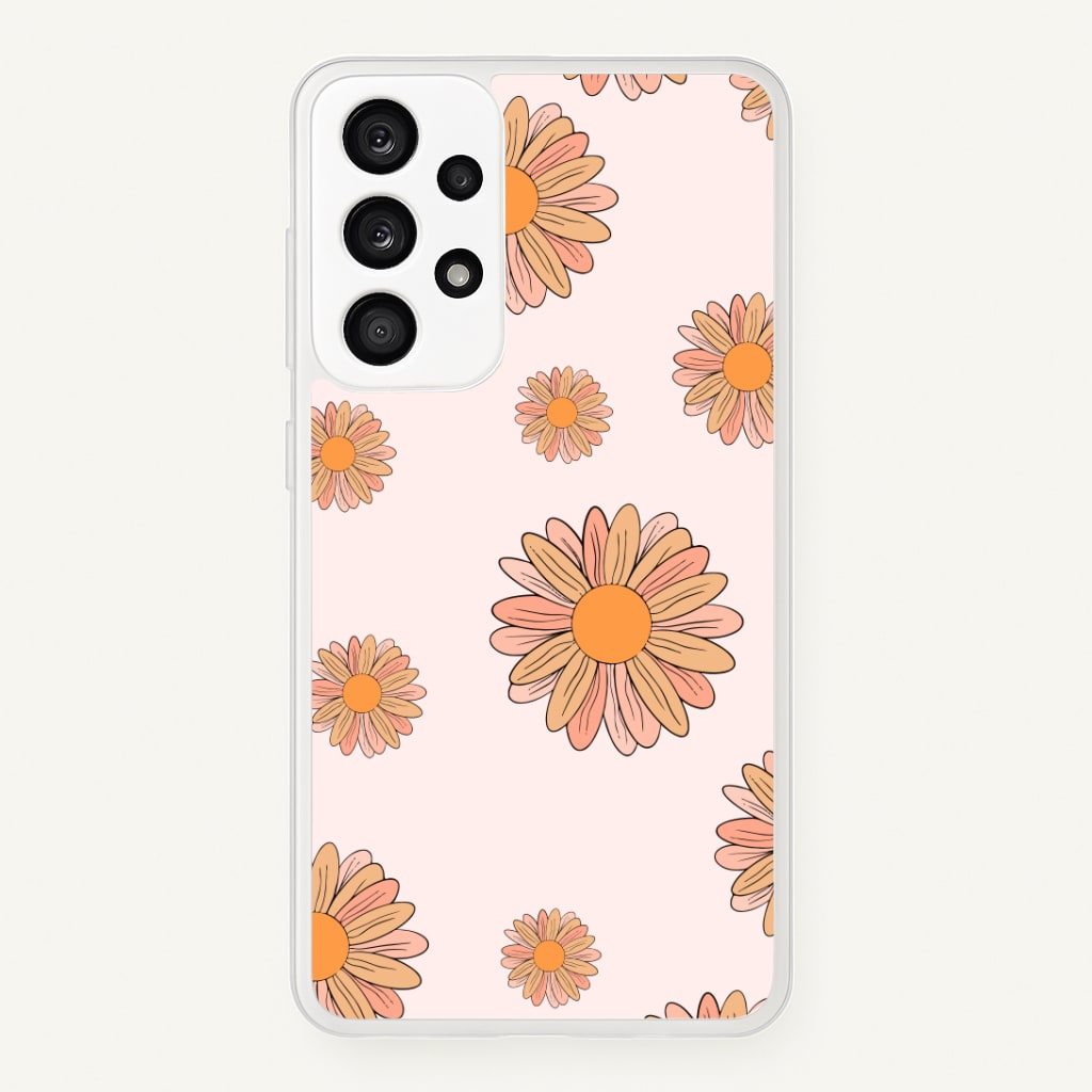 Peach Daisy Phone Case