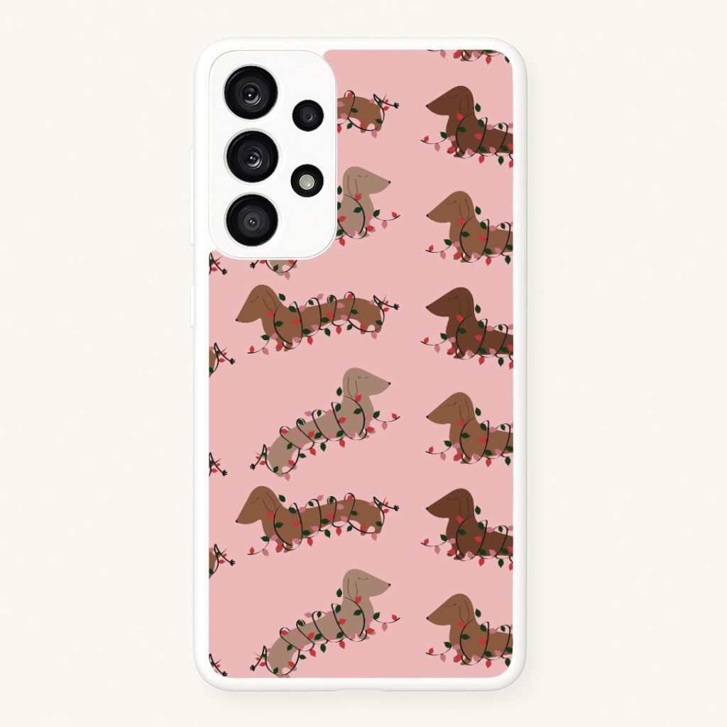 Dachshund Christmas Pattern Phone Case