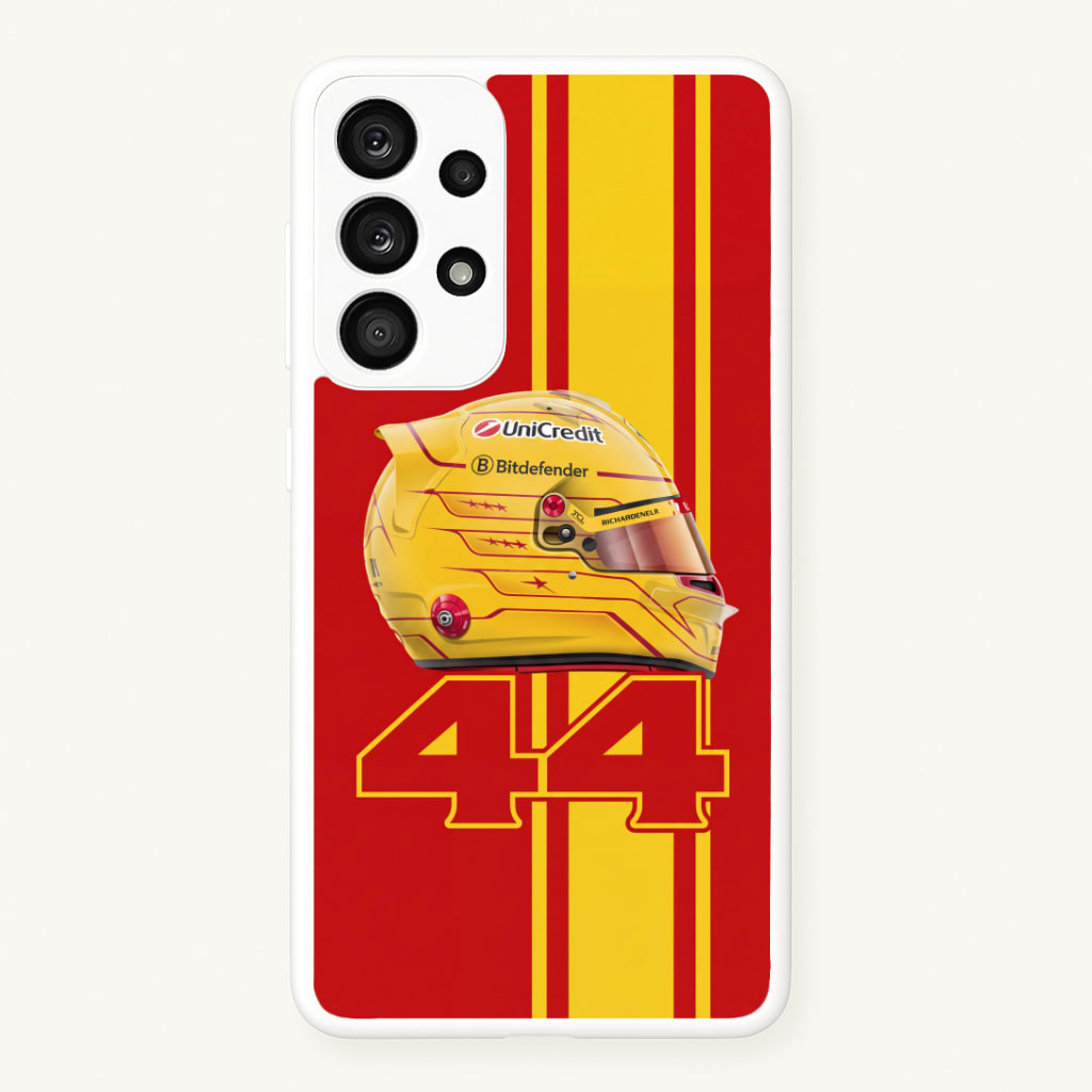 Red & Yellow 44 Helmet - Hamilton Phone Case