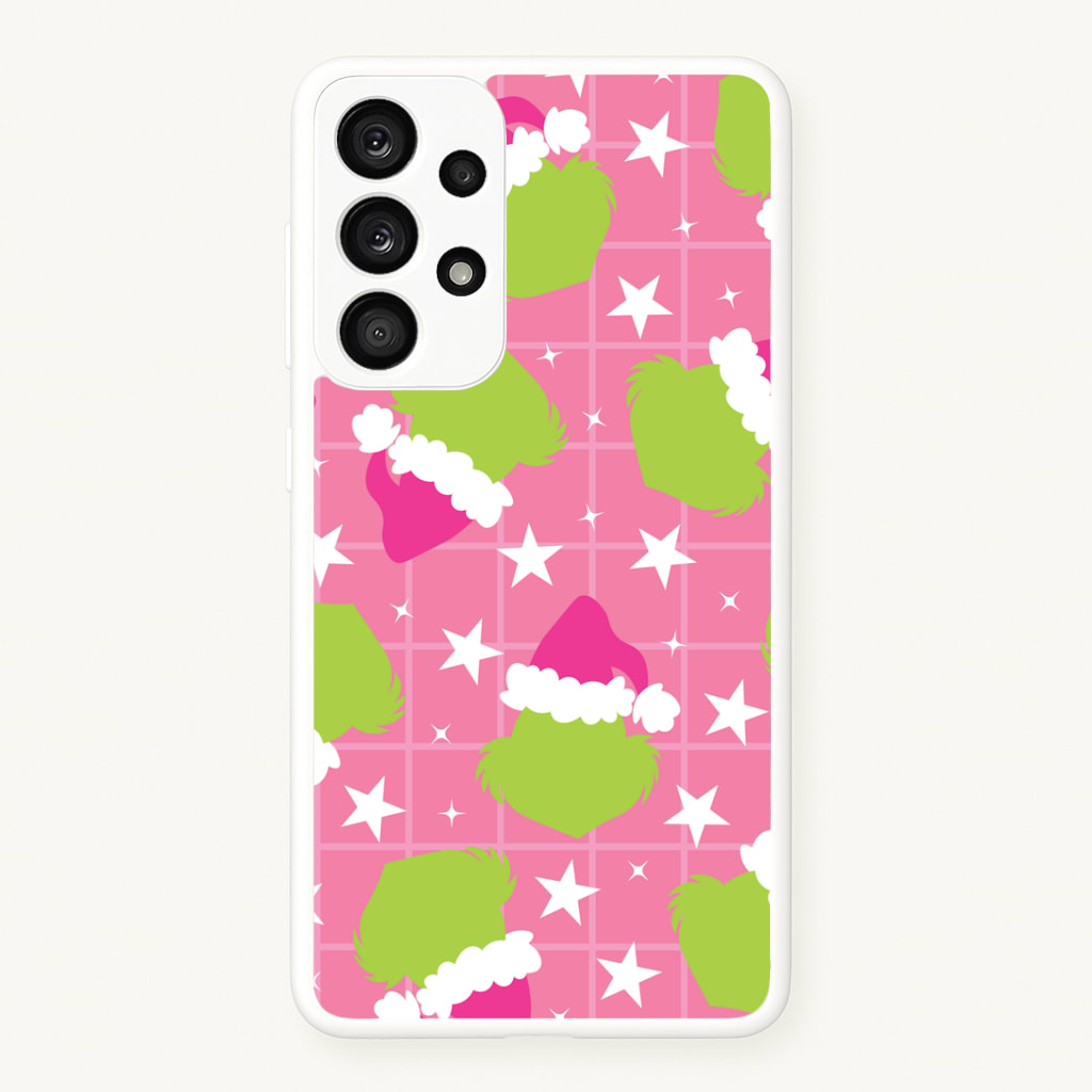 Pink Green Creature Xmas Pattern Phone Case