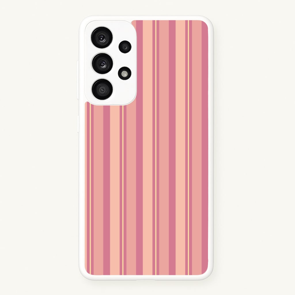Pink And Yellow Stripes Phone Case