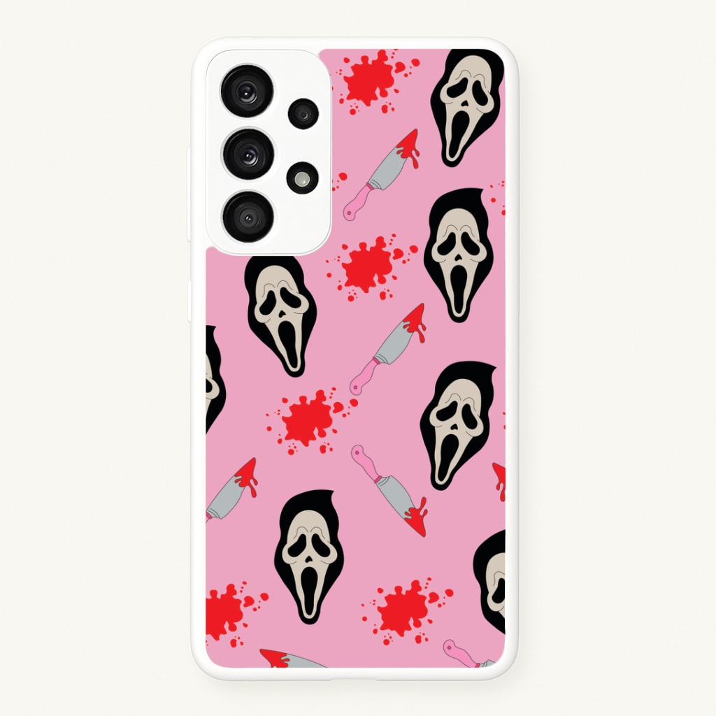 Pink Ghostface Pattern - Scream Phone Case
