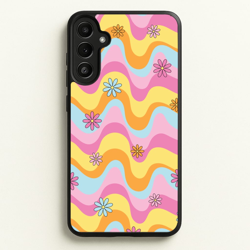 Summer Waves Retro Pattern Phone Case