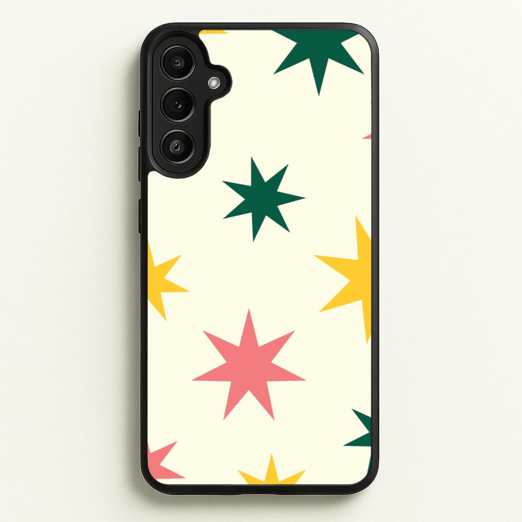 Colourful Christmas Stars Pattern Phone Case