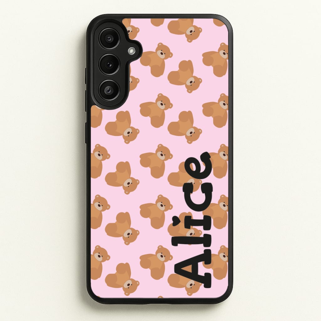 Teddy Bear Pattern - Personalised Christmas Phone Case