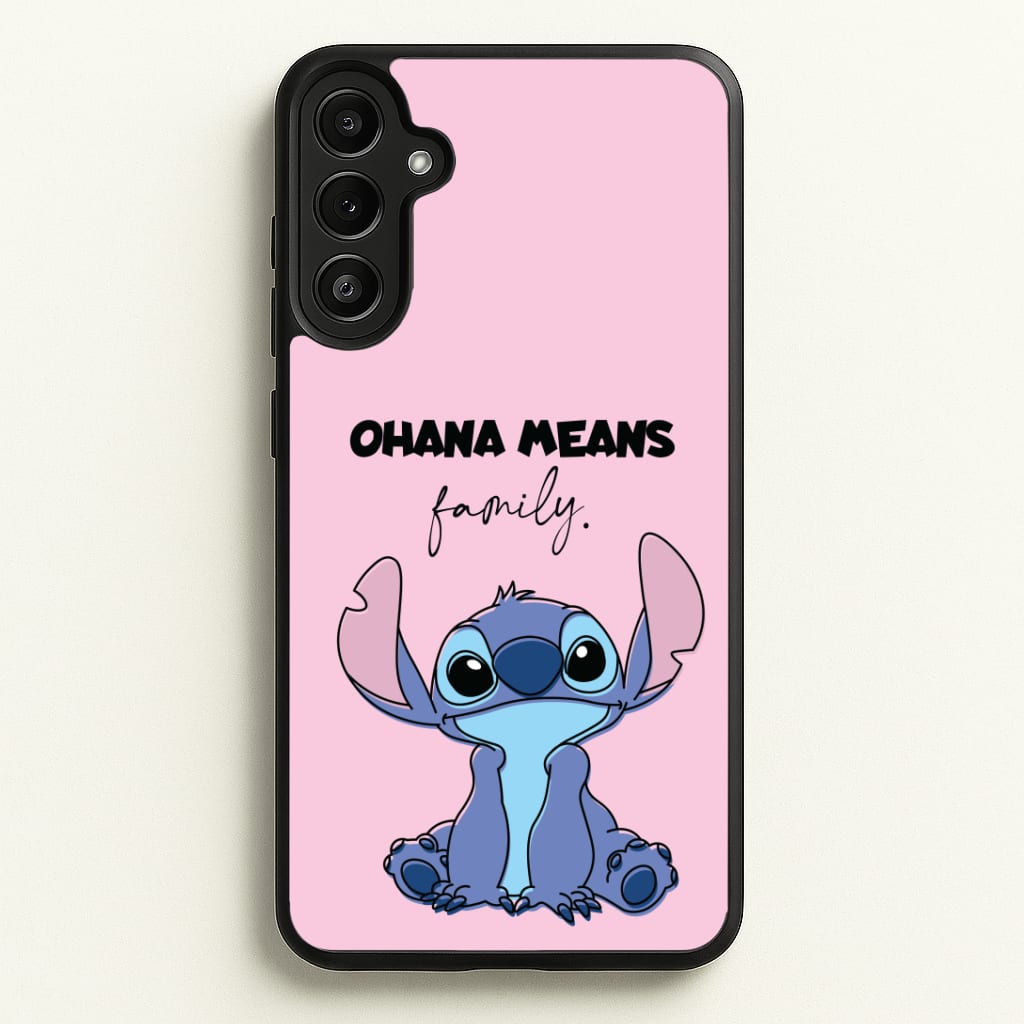 Ohana Means Family Pink Phone Case