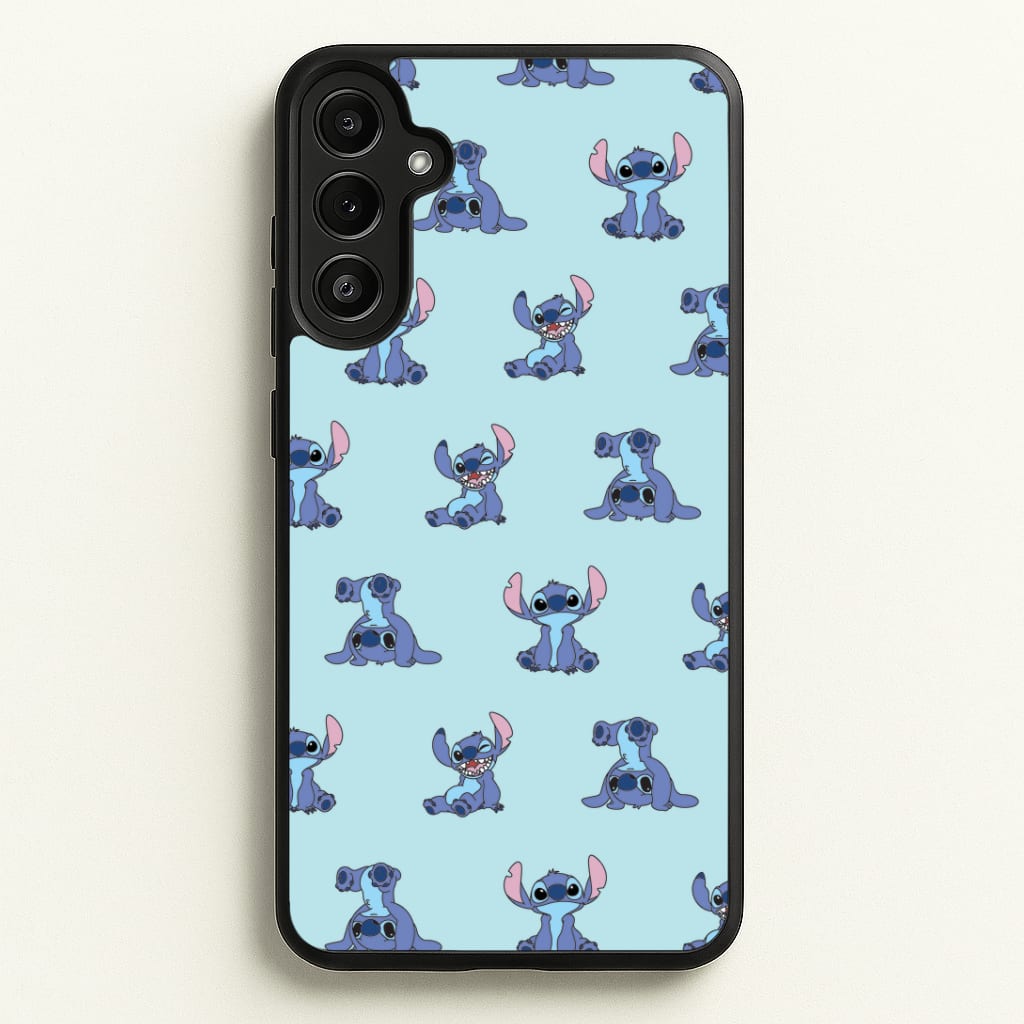 Cute Blue Alien Pose Pattern Phone Case