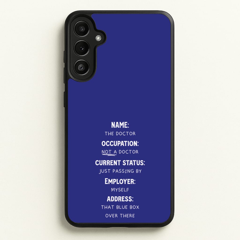 Name And Occupation - Doctor Who Phone Case