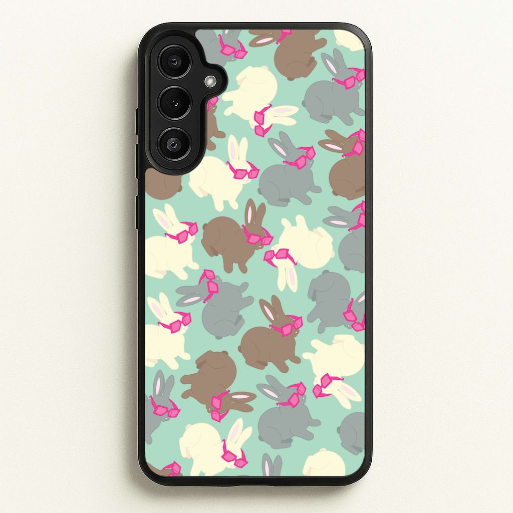 Bunny With Glasses Pattern Phone Case