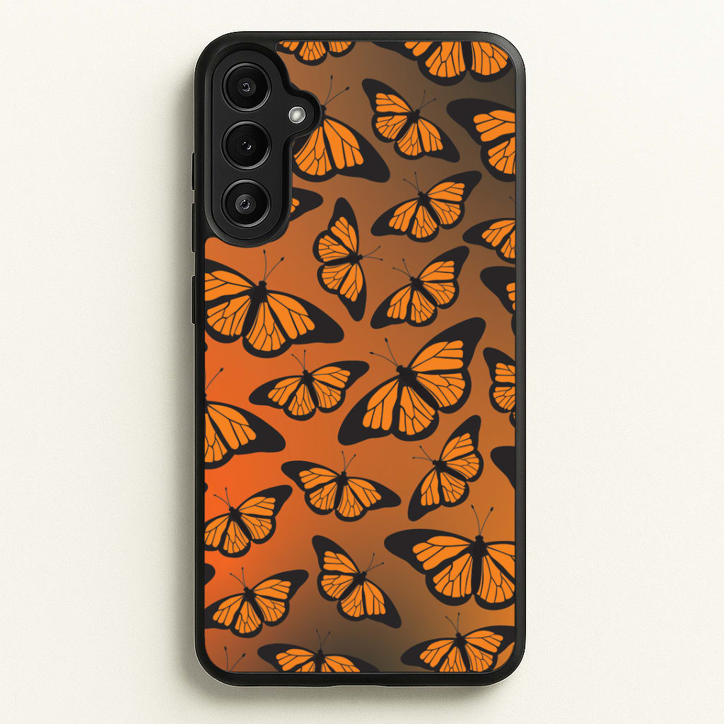Orange Gradient Butterfly - Butterfly Patterns Phone Case