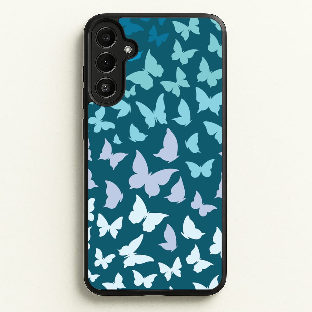 Blue Gradient Butterfly - Butterfly Patterns Phone Case