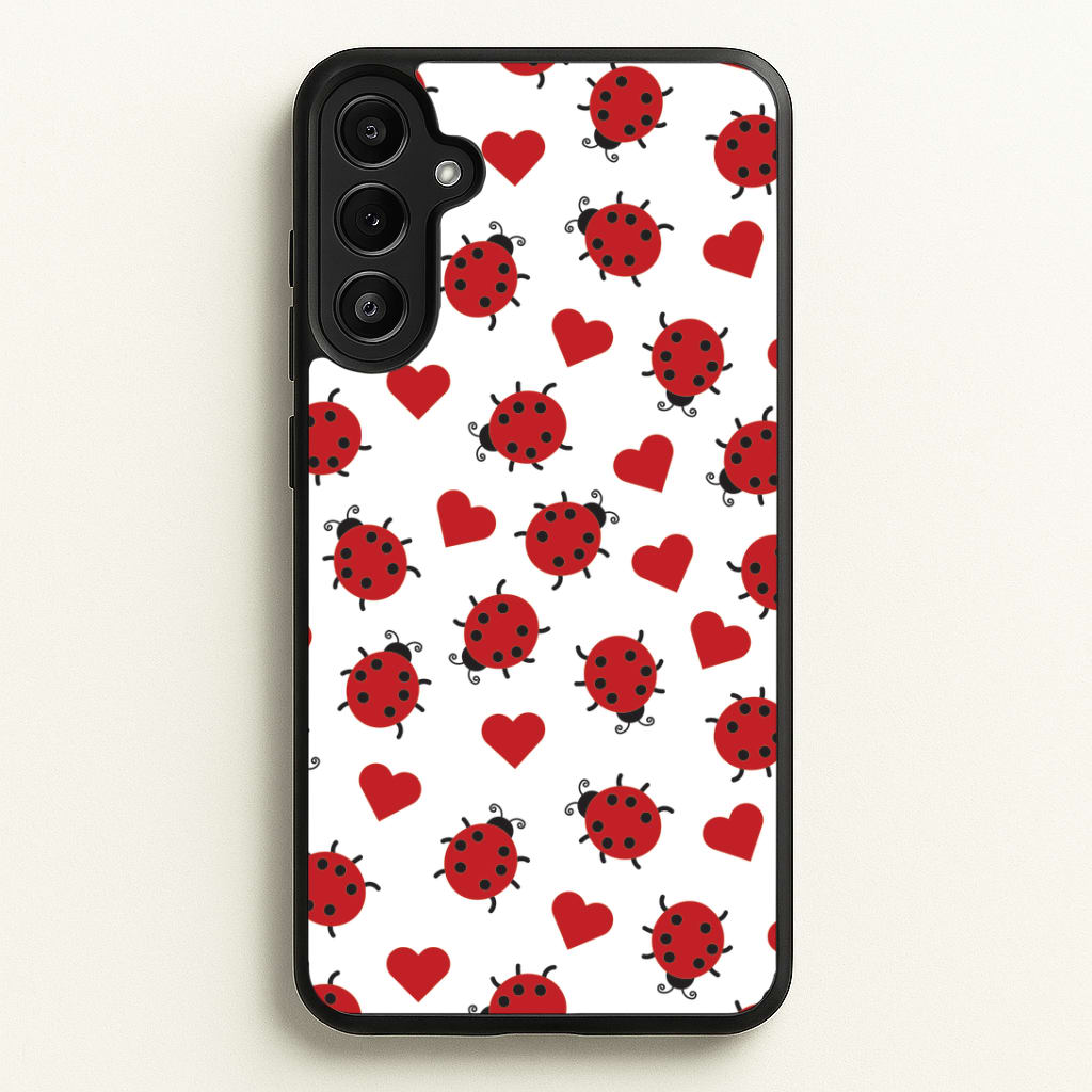 Ladybugs And Hearts Pattern Phone Case