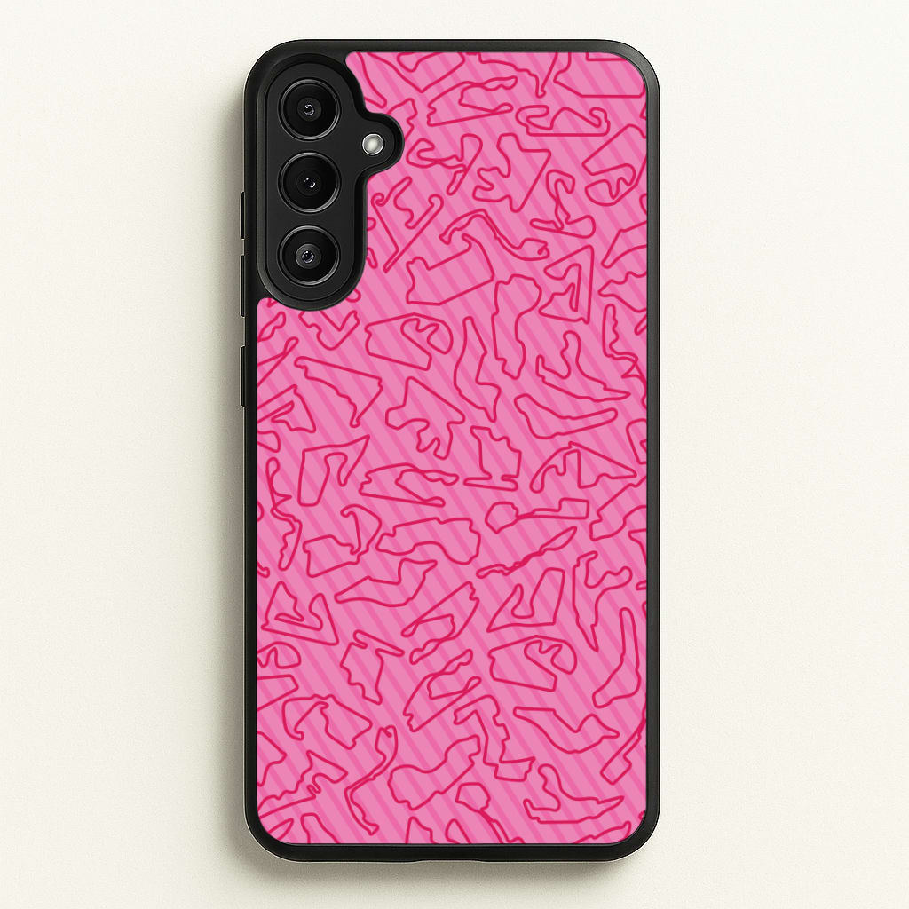 Track Outlines Pink Phone Case