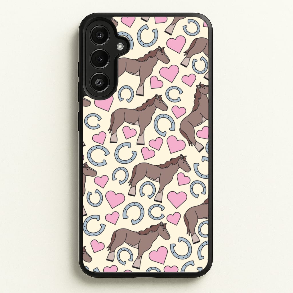 Horses And Horseshoes Pattern - Horses Phone Case