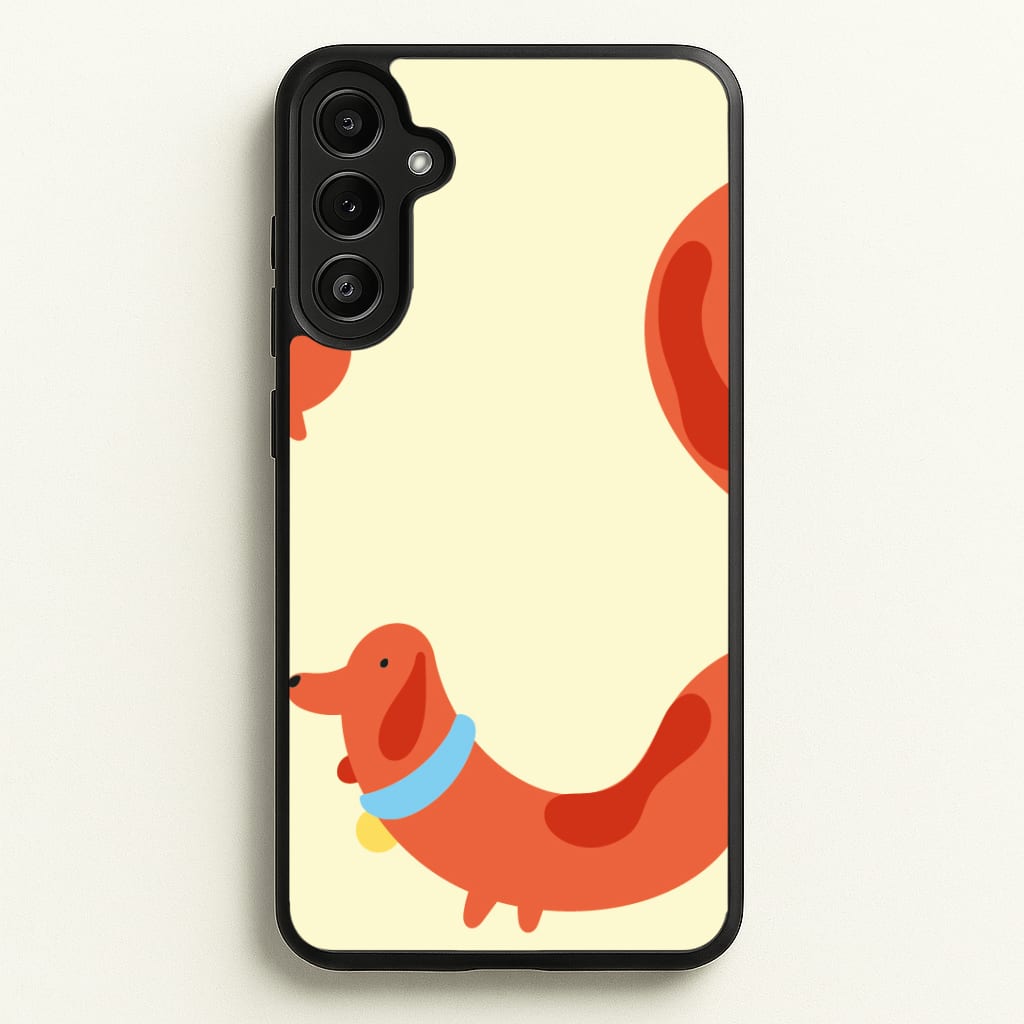 Sausage dog wrapped round - Dachshunds Phone Case