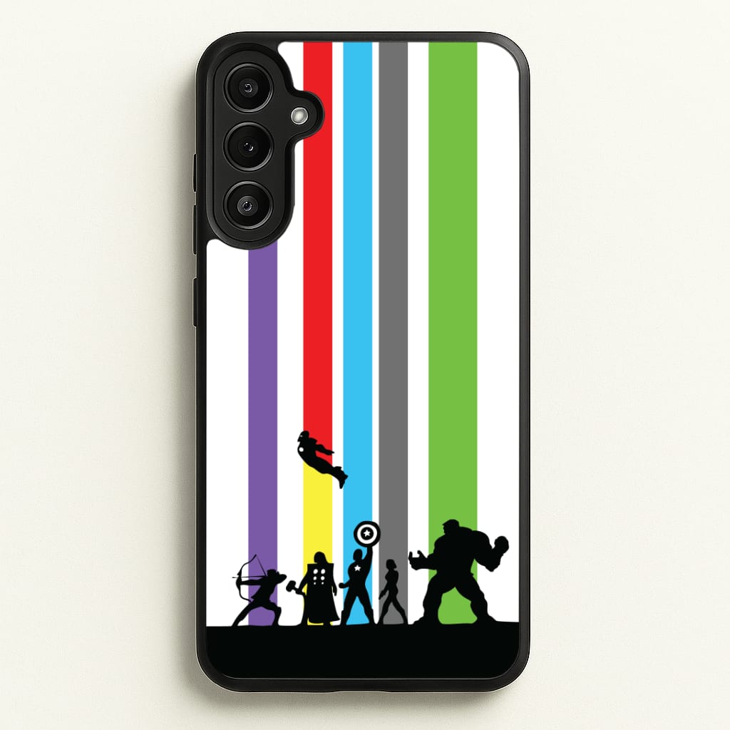 Superhero Team Silhouette Phone Case