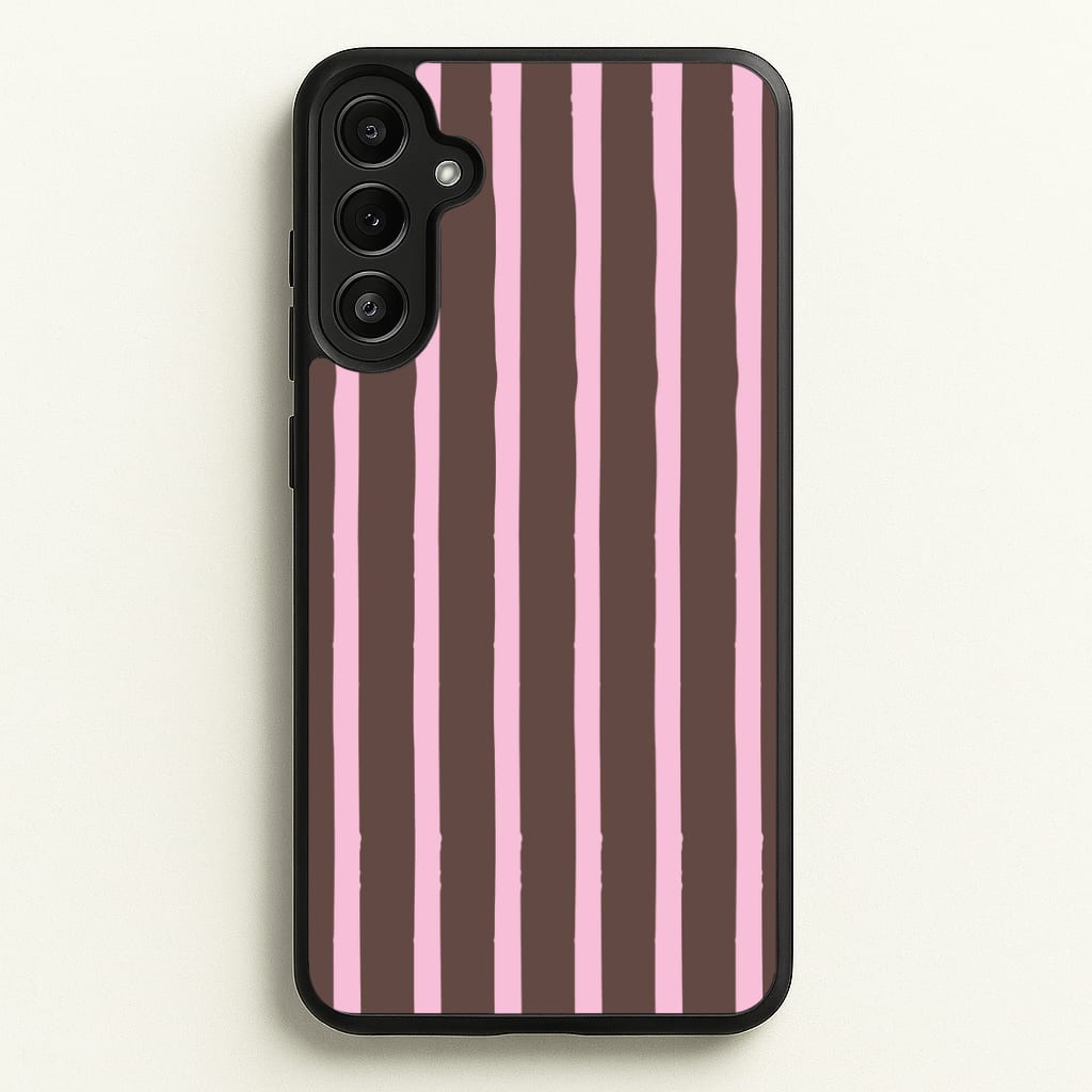 Chocolate & Strawberry Stripes Phone Case