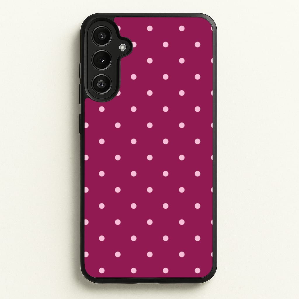 Raspberry Polka Dots Phone Case
