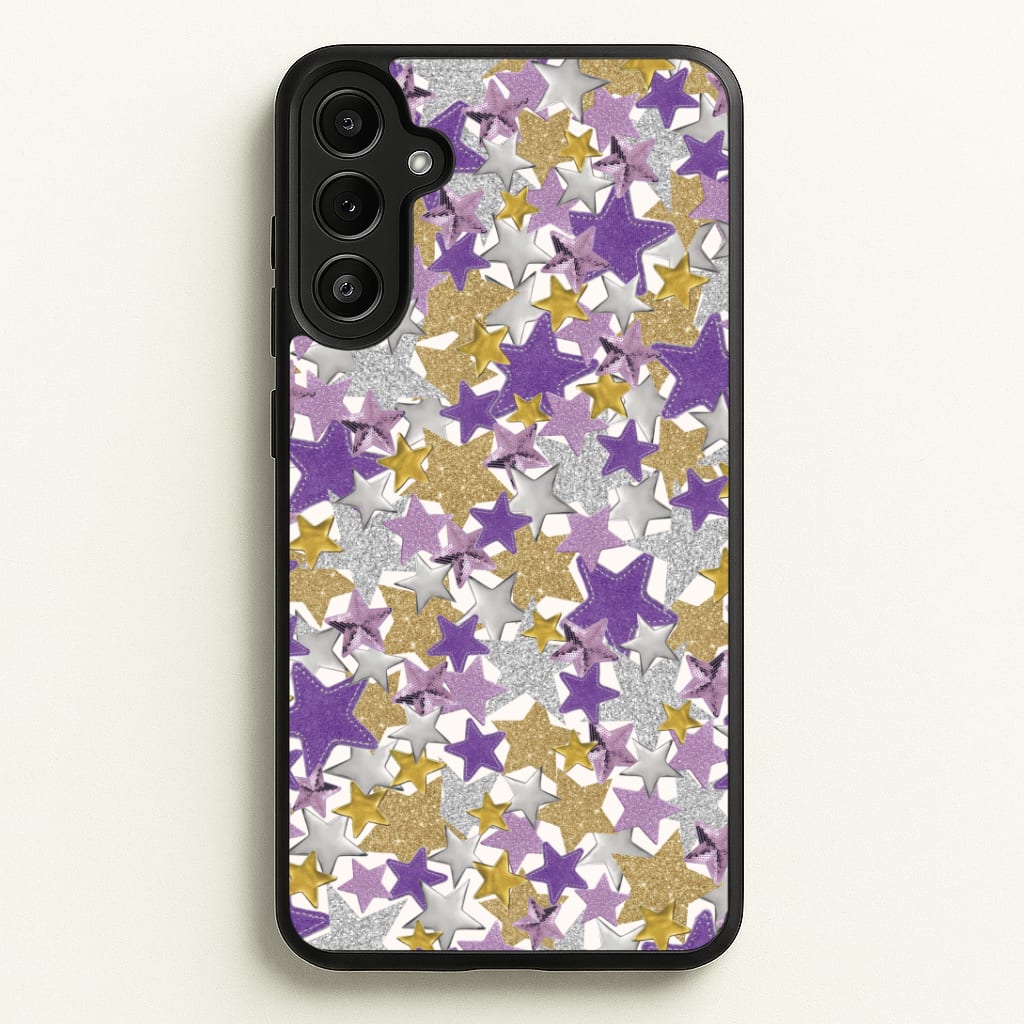 Mauve Stars Collage  Phone Case