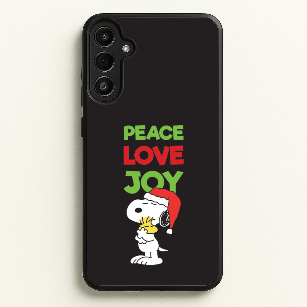 Peace, Love, Joy Christmas Cartoon Beagle Phone Case