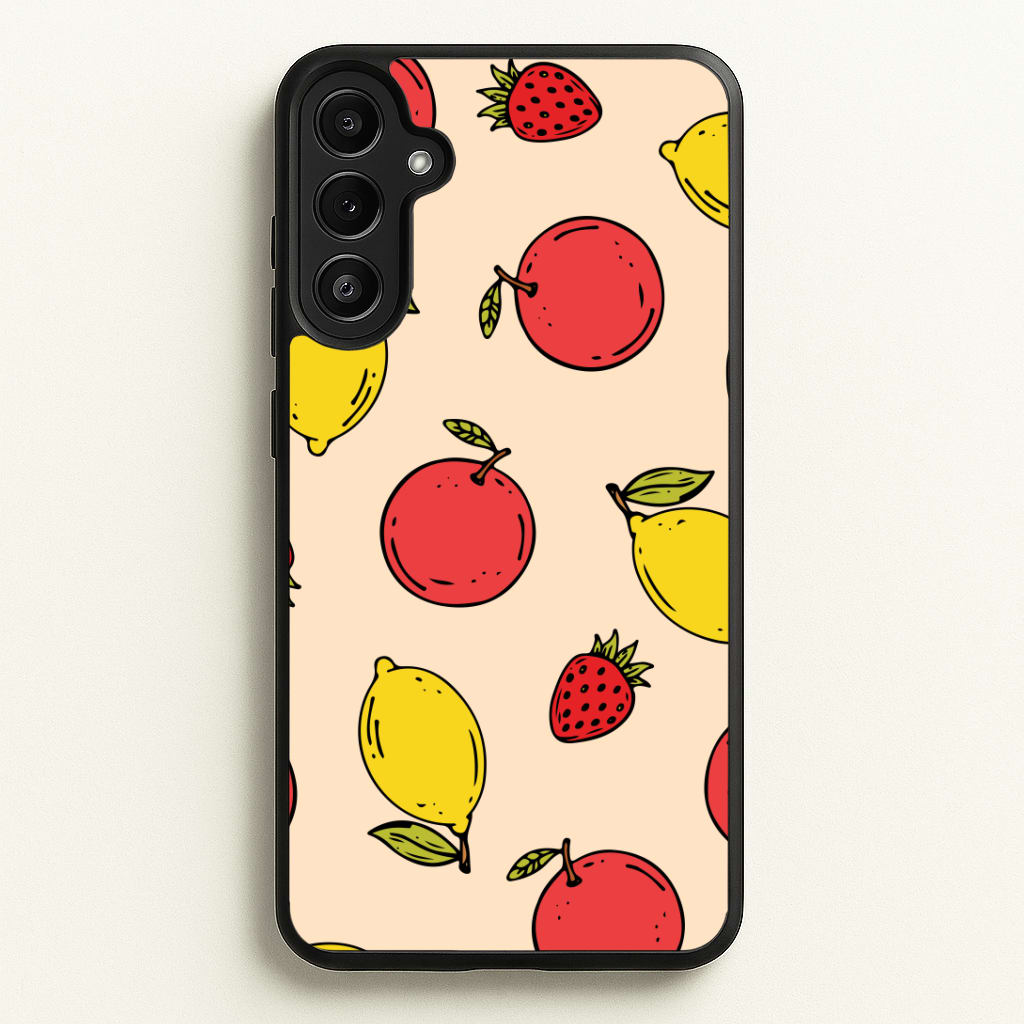 Sketched Summer Fruits Pattern Phone Case