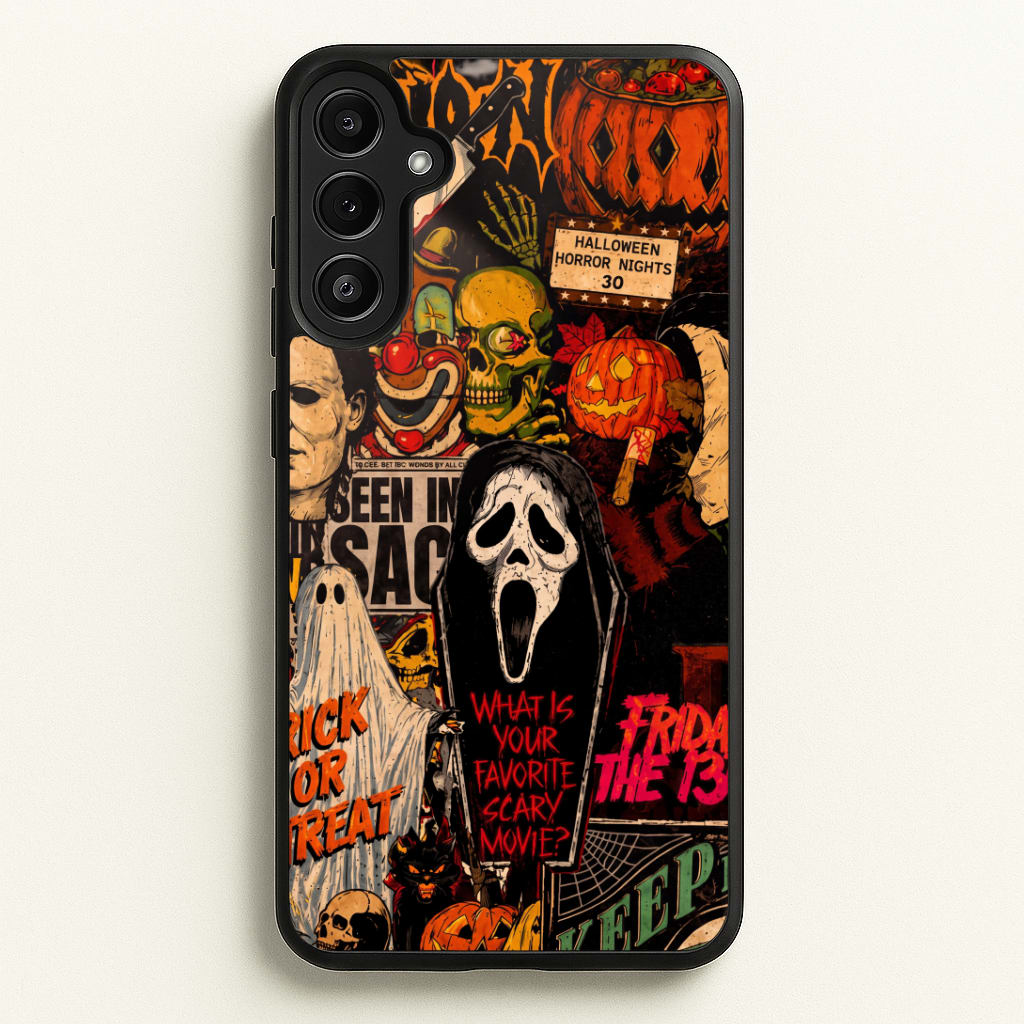 Horror Movie Sticker Collage Phone Case
