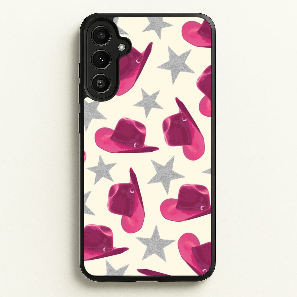 Pink Cowboy Hats And Stars Pattern Phone Case